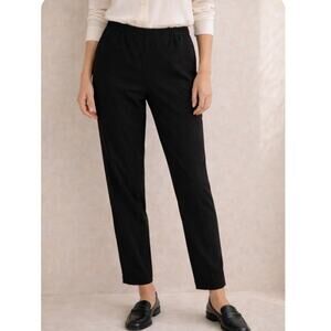Frank & Oak Minimalist High Rise Pull On Grant Tapered Pant In Black Size 12